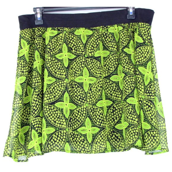 SALE! Sheer Floral Green Short Mini Skirt - Picture 1 of 2